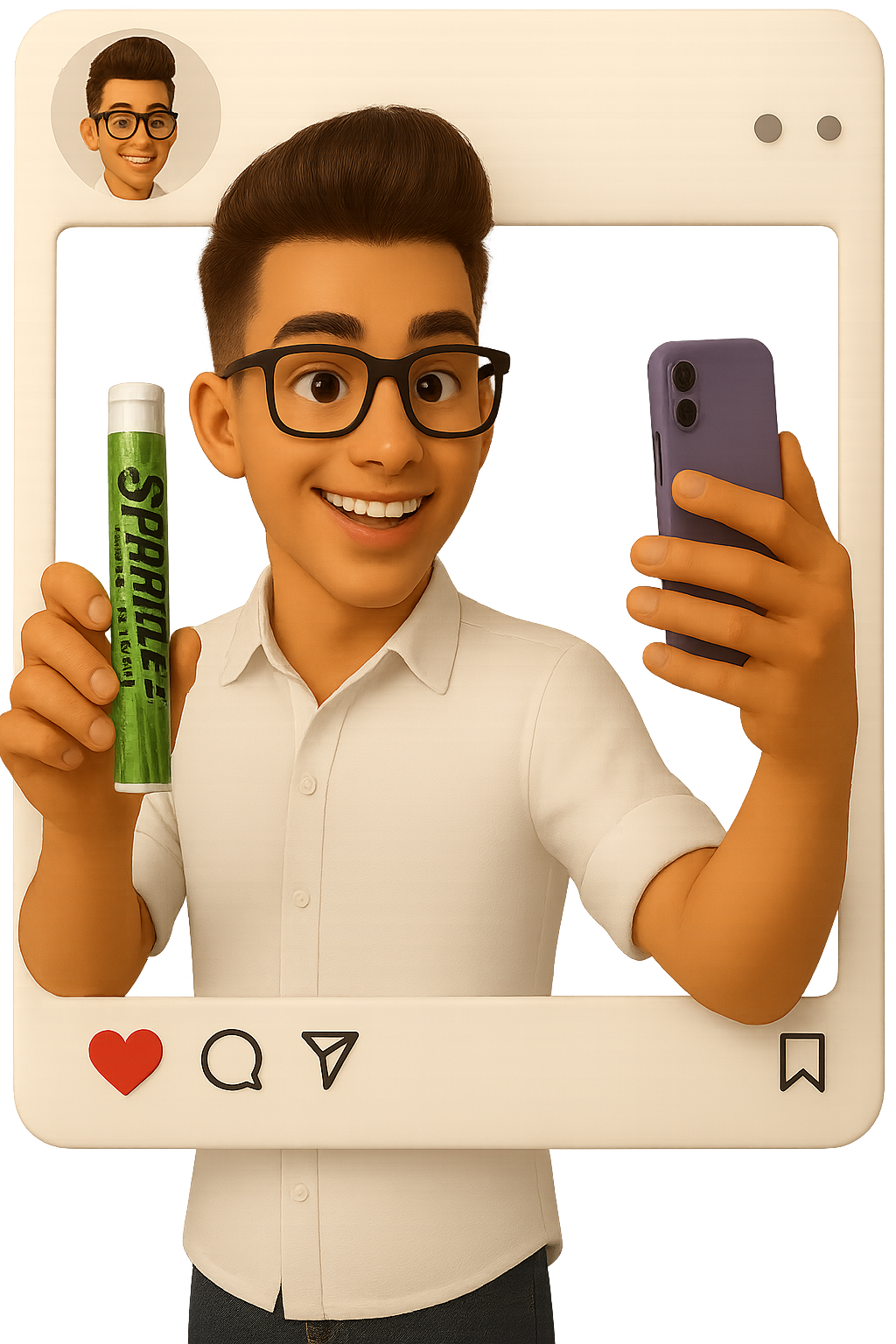 Cannabis creator selfie